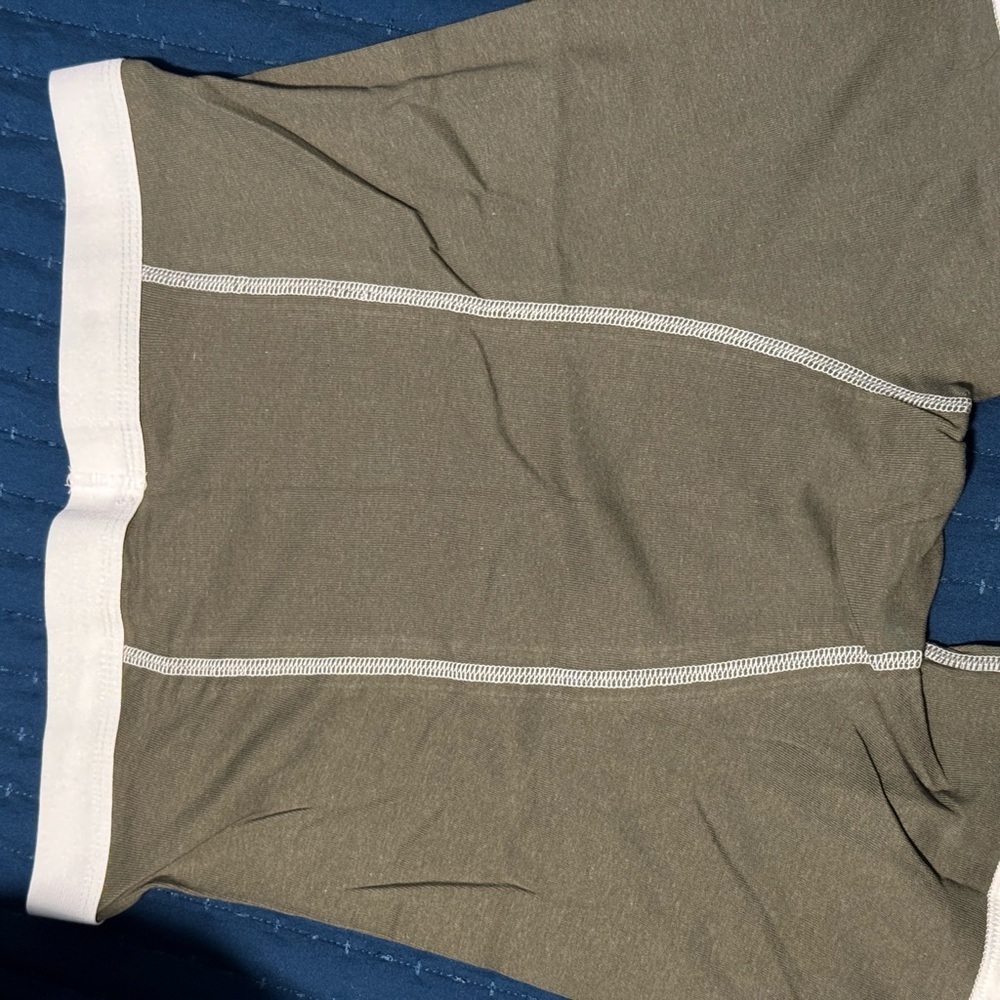 American Apparel Olive‎ Boxer Briefs with White Accents - Picture 3 of 3